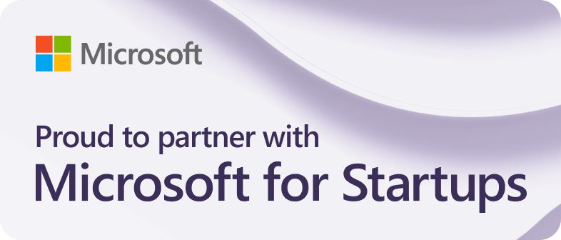 Insignia de Microsoft para partners Startups