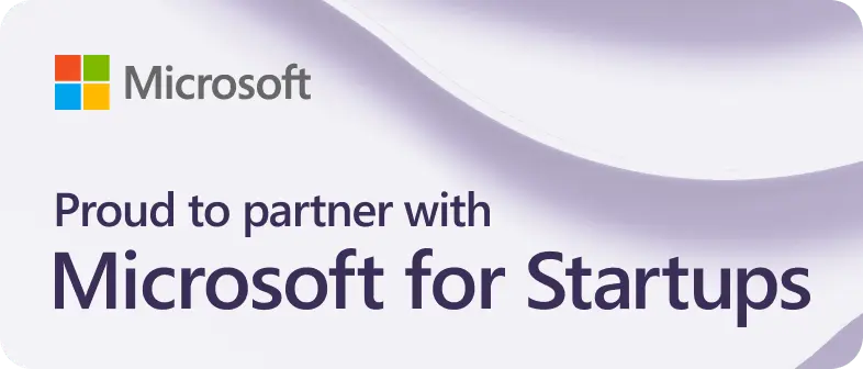 Insignia de Microsoft para partners Startups